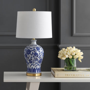 Jennifer 25.25" Ceramic/Metal LED Table Lamp